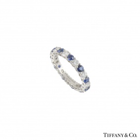 Tiffany & Co. Diamond and Sapphire Embrace Eternity Band Ring